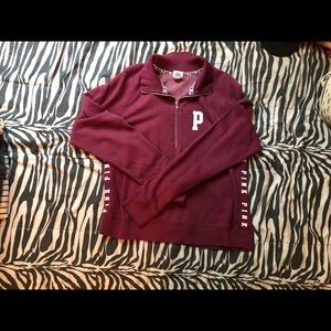 vs pink quarter zip jacket .